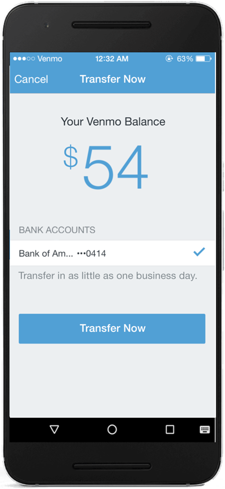Venmo - confirm transfer