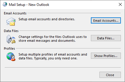 Mail Setup New Outlook