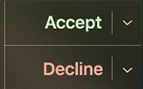 FaceTime Accept and Decline buttons