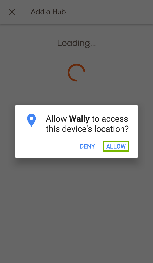 Location permissions prompt