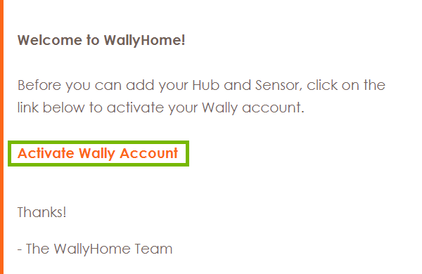 Verification email with activation link highlighted
