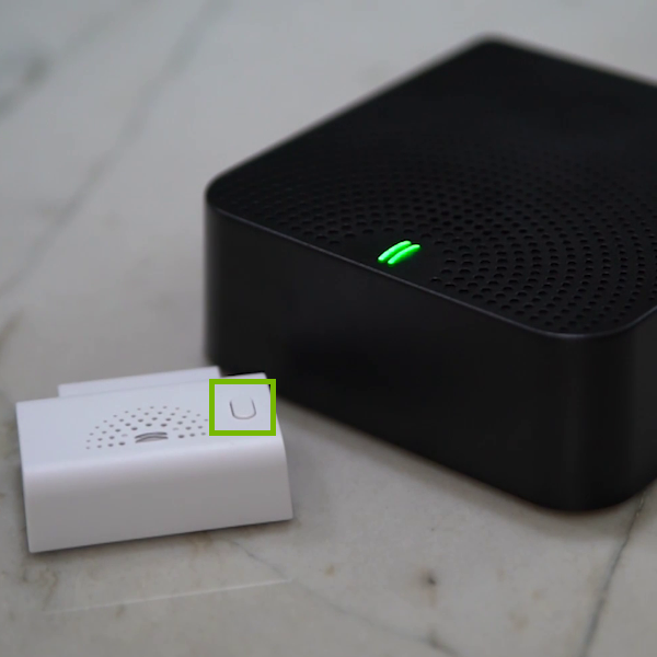 Sensor button highlighted