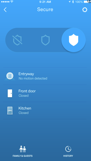 Nest secure away and guarding