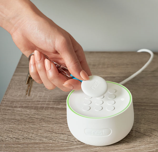 Nest Secure being disarmed with a tag