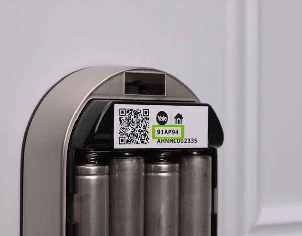 Nest x Yale lock 6 digit code location.