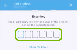 Enter Six Digit Code here