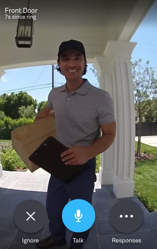 Nest Video Doorbell Feed.