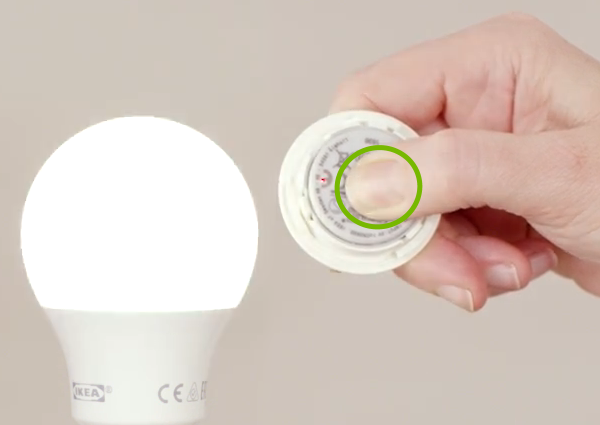 Linking bulb with dimmer.