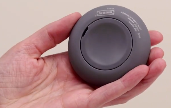 Back of remote with cover in place.