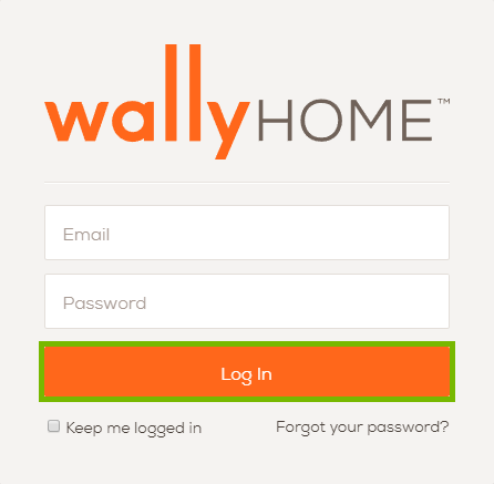 Log in button highlighted