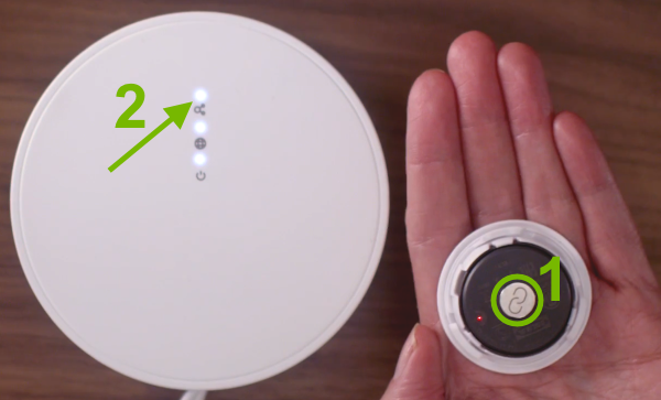 Linking the wireless dimmer with the gateway.