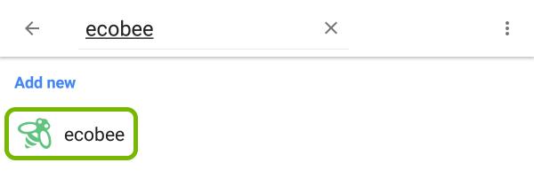 ecobee highlighted in list of devices that work with Google Assistant.