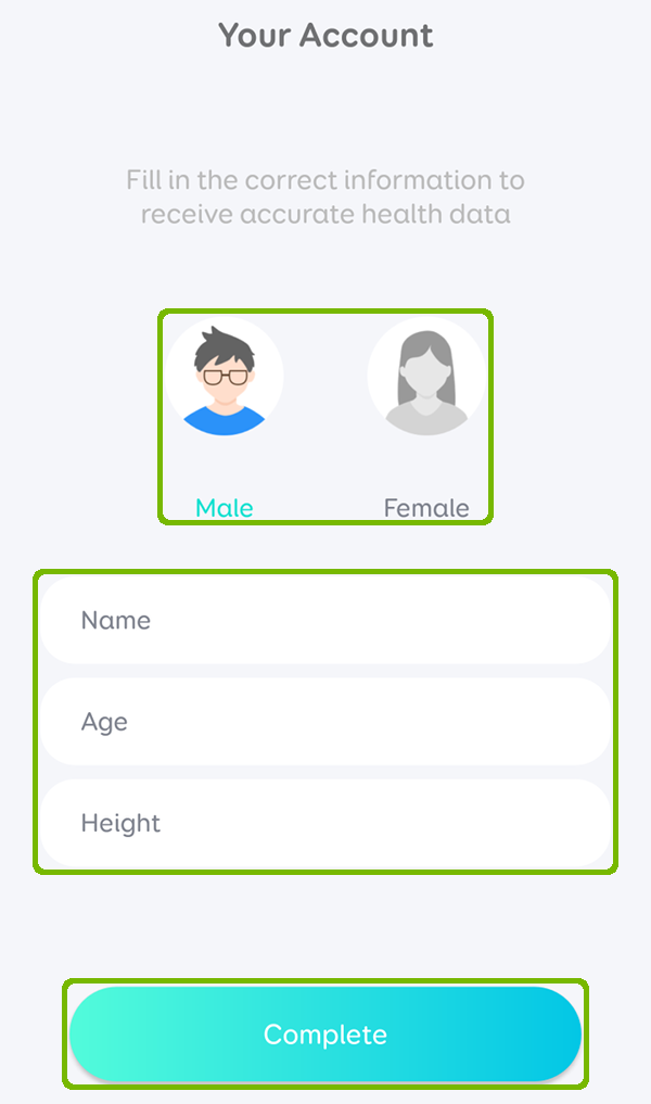 Personal info entry screen with fields and Continue highlighted.