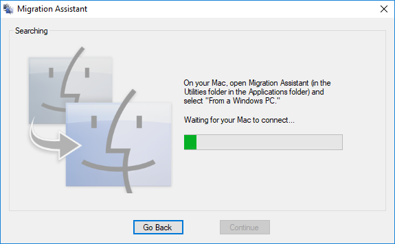 Migration Assistant visible and waiting.