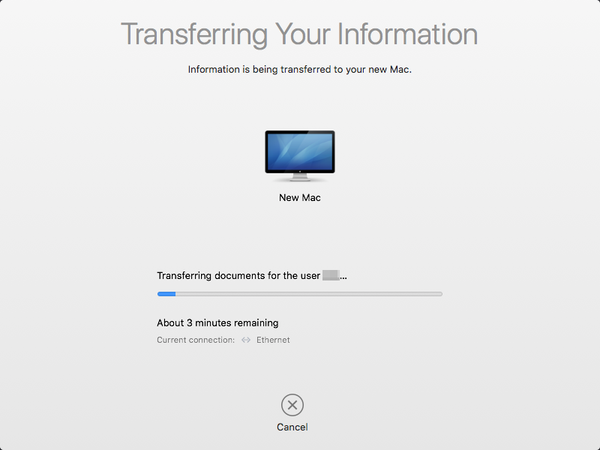 Transferring your Information to new Mac.