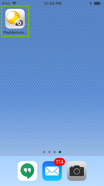 iOS screen with app icon highlighted