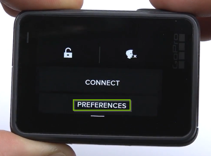 Preferences selected within the Settings screen.