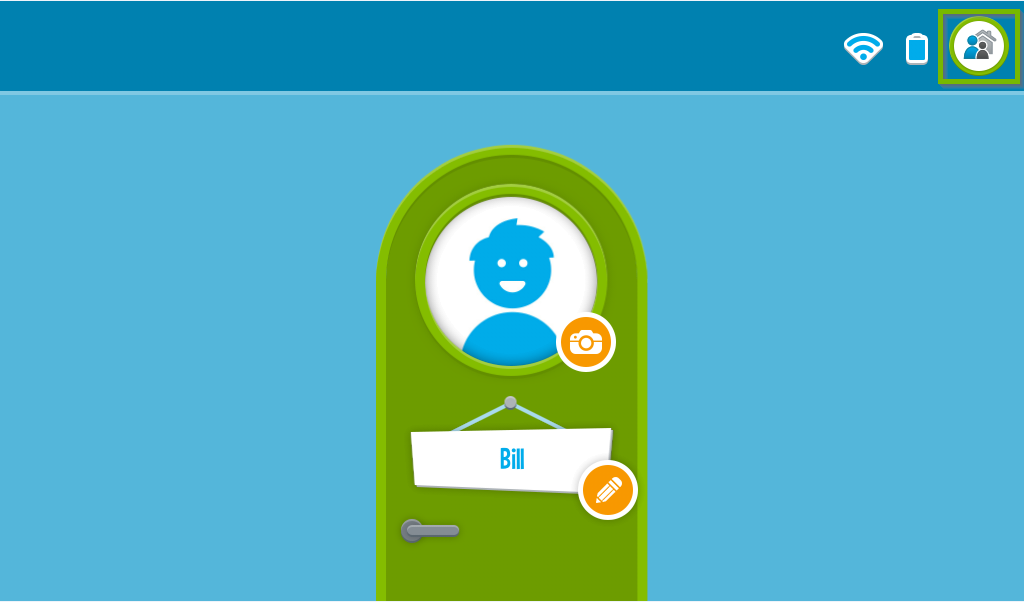 Home screen with Parent Child icon selected in upper right.