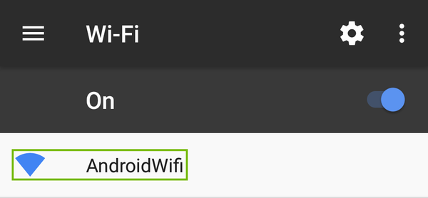 Wi-Fi settings with Wi-Fi network highlighted.