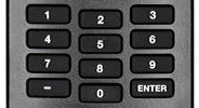 Number pad on remote.