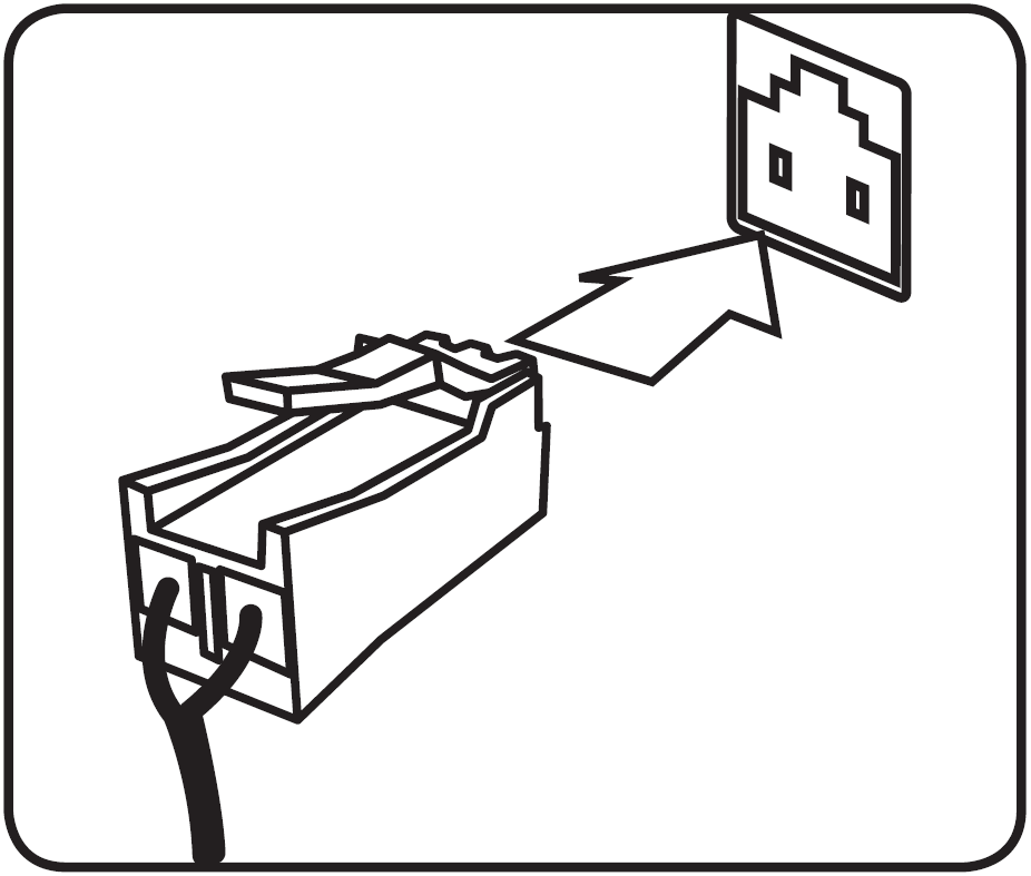 Illustration of how to plug in the sub woofer to the back of the receiver