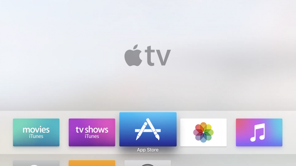 Apple TV home screen.