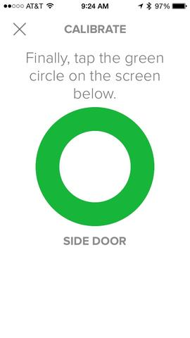 August home app testing the lock calibration.