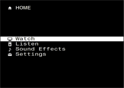 Home menu. Illustration