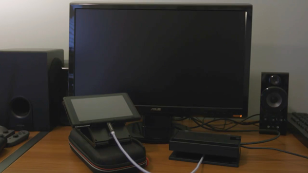 Nintendo switch connected to a tv