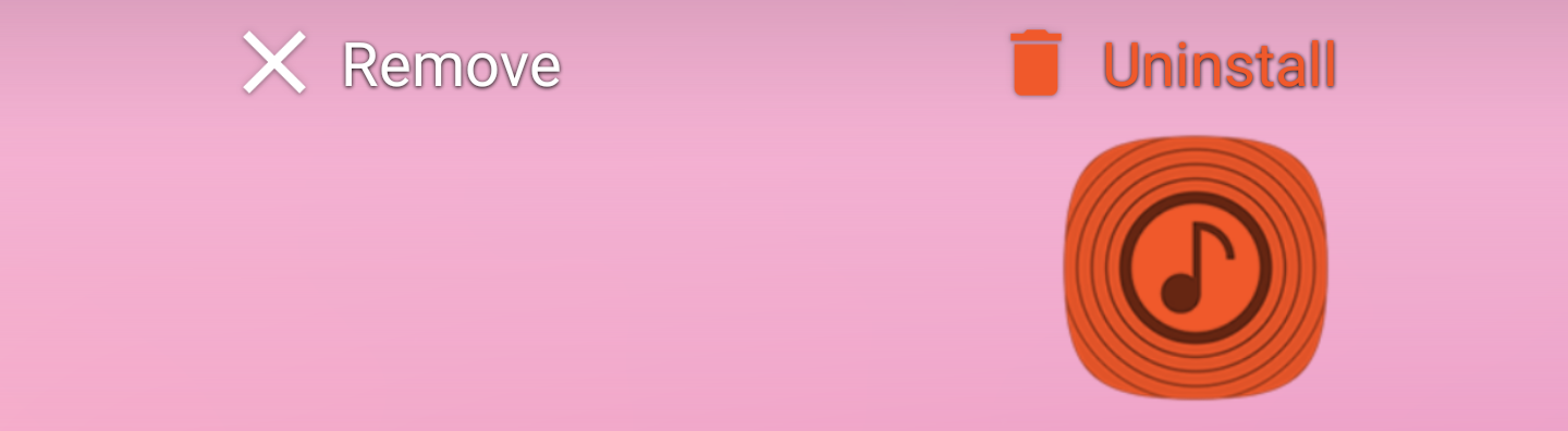 Dragging the AV controller app to the uninstall area. Illustration.