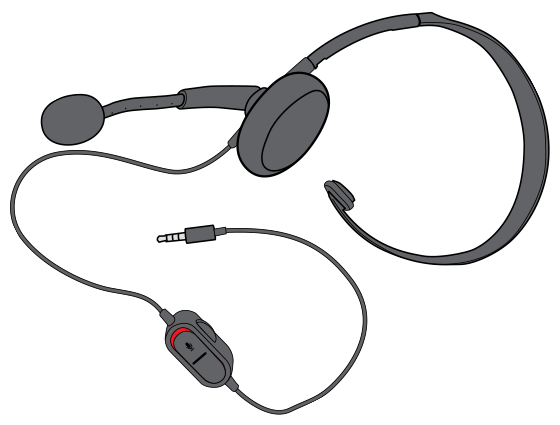 Chat Headset with a 3.5 mm audio connector.