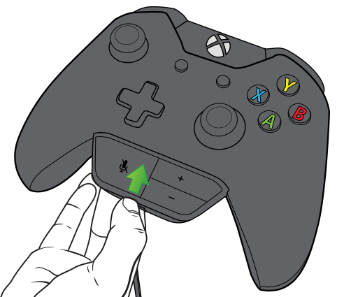 Chat headset being unplugged from controller.