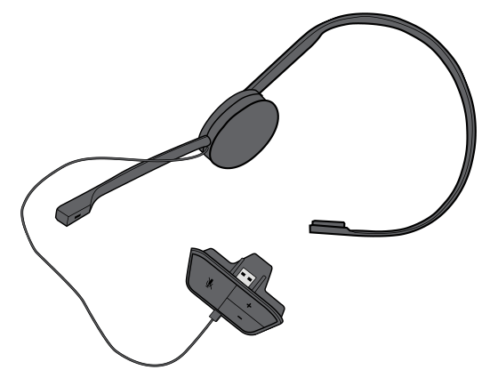 Chat Headset with an expansion connector.