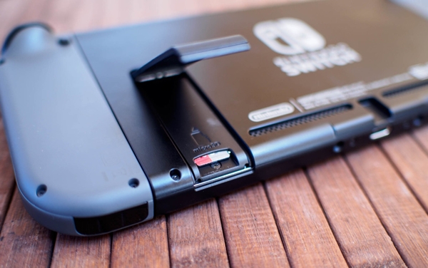 Nintendo Switch microSD card slot.