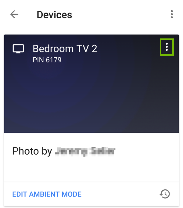 Devices with Chromecast Menu highlighted.