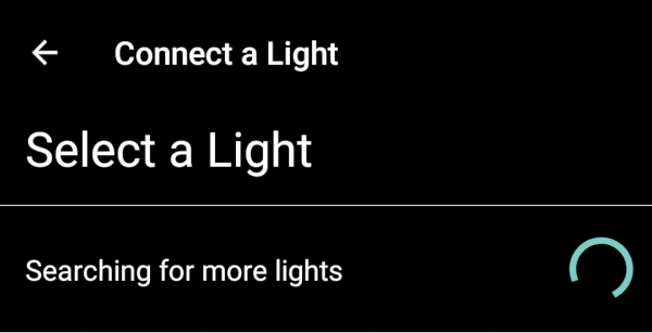 Scanning for lights.