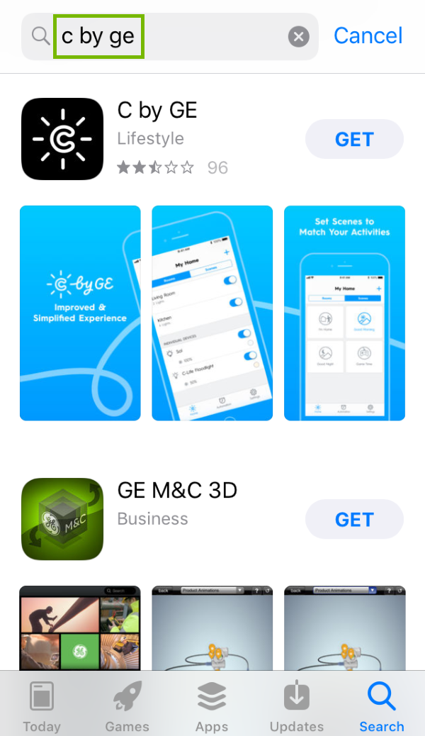 Keywords highlighted in App Store search.