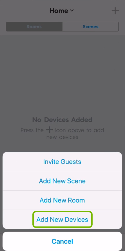 Add New Devices option highlighted in C by GE app.
