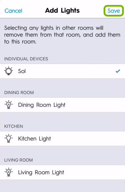 Save option highlighted in C by GE app.