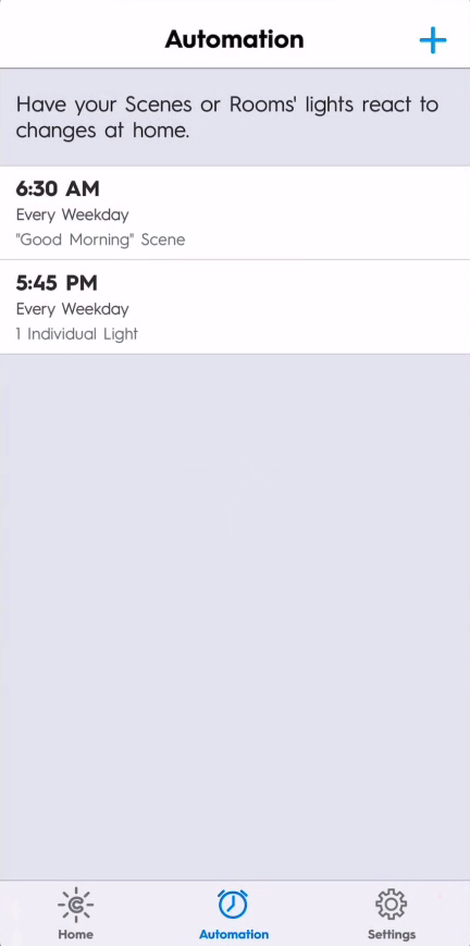 New scene automation showing up in C by GE app.