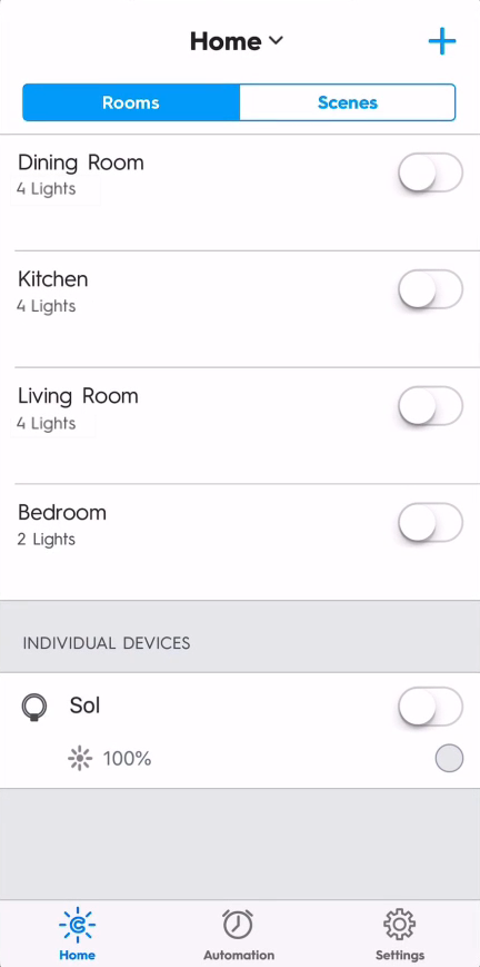 New group added to the room list in C by GE app.