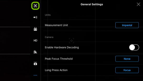 Drone icon highlighted in DJI GO 4 app.