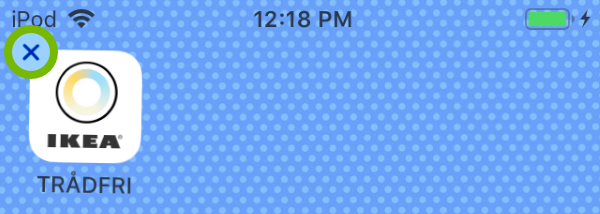 Removal option highlighted on mobile app icon.
