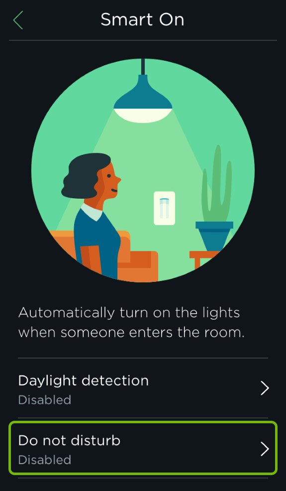 Do not disturb option highlighted in Smart Features of ecobee app.