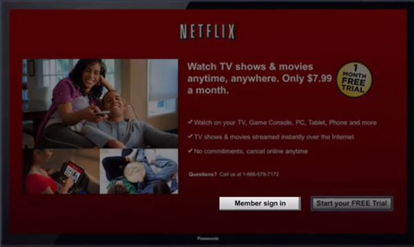 Panasonic Netflix sign in