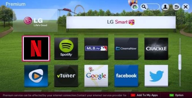 LG Netcast netflix icon