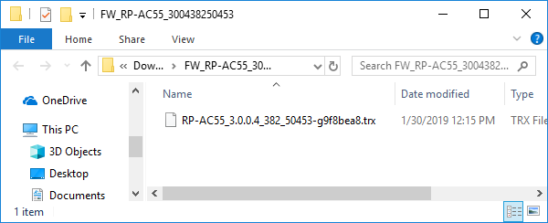 Extracted file displayed in Explorer.