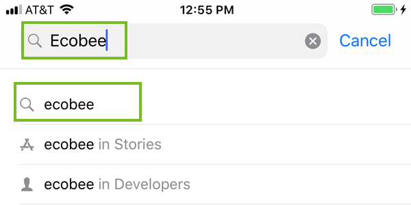 Ecobee search results