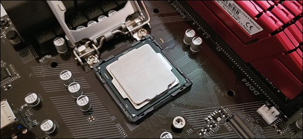 A new CPU in a motherboard