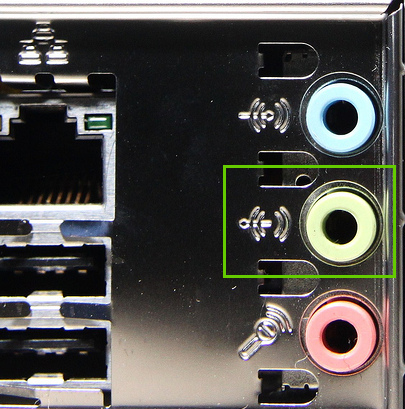 Audio jack on a computer